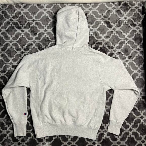 Champion Classic Hoodie Small Oversized Sweatshirt Big Spell Out Crispy Clean - Picture 4 of 7